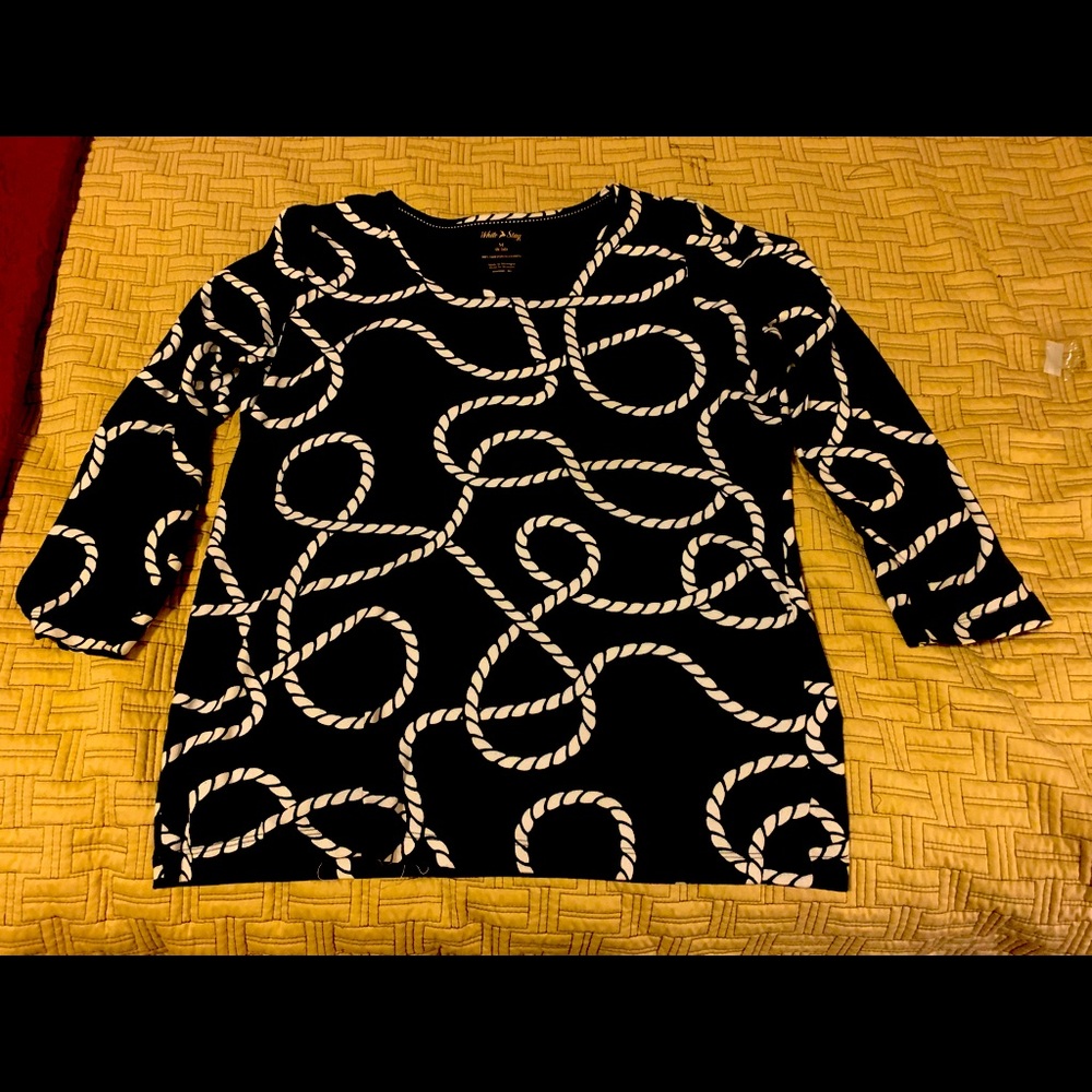 White stag long sleeve navy blue rope shirt- very soft.